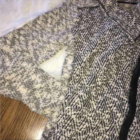 LUCKY BRAND | Sweater Jacket Black Cream Women’s Size Large - Picture 5 of 8